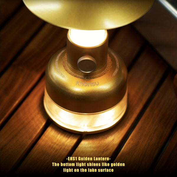 6000mAh Portable Camping Lantern with USB Rechargeable Battery, 5-Mode Adjustable Brightness