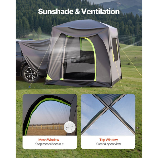 VEVOR SUV Camping Tent Outdoor SUV Tent with 2 Doors Waterproof for 5-8 Person 8\u002F10*8ft