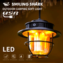 1pc Smiling Shark LED Camping Light, USB Rechargeable, Dimmable Mini Tent Lamp