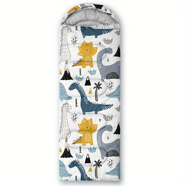 1pc Dinosaur Camping Sleeping Bag, Portable Lightweight Warm Quilt for All Seasons