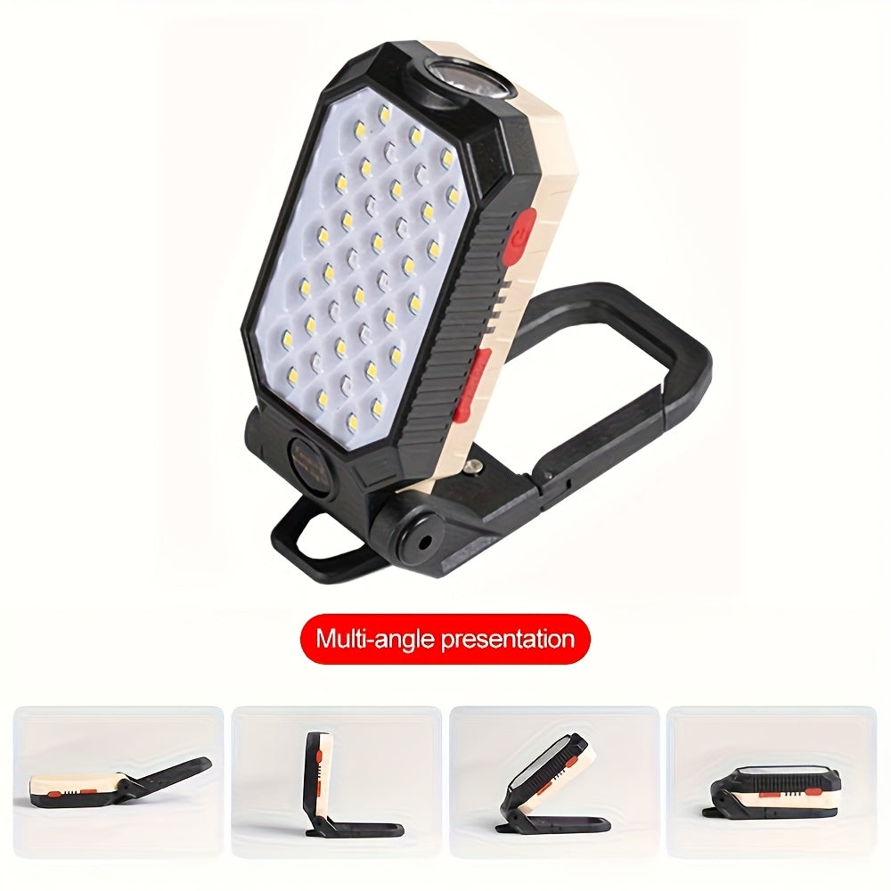 Portable Flashlight 2pcs Portable Handheld Flashlight | LED Work Light with Magnet Hook