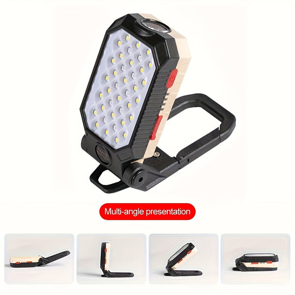 Portable Flashlight 2pcs Portable Handheld Flashlight | LED Work Light with Magnet Hook