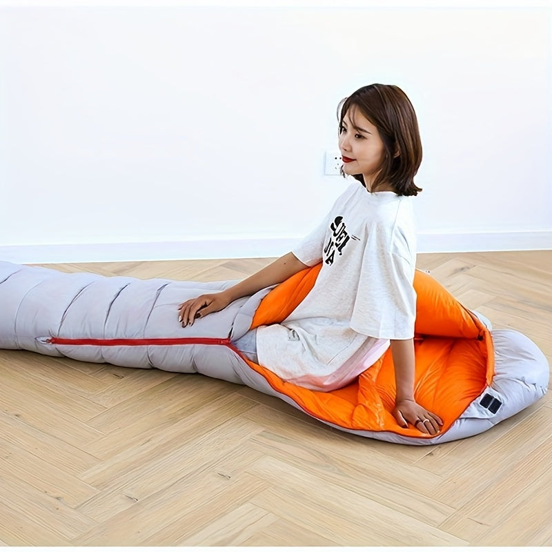 1-Person for all-Season Cold-Resistant Mummy Sleeping Bag with