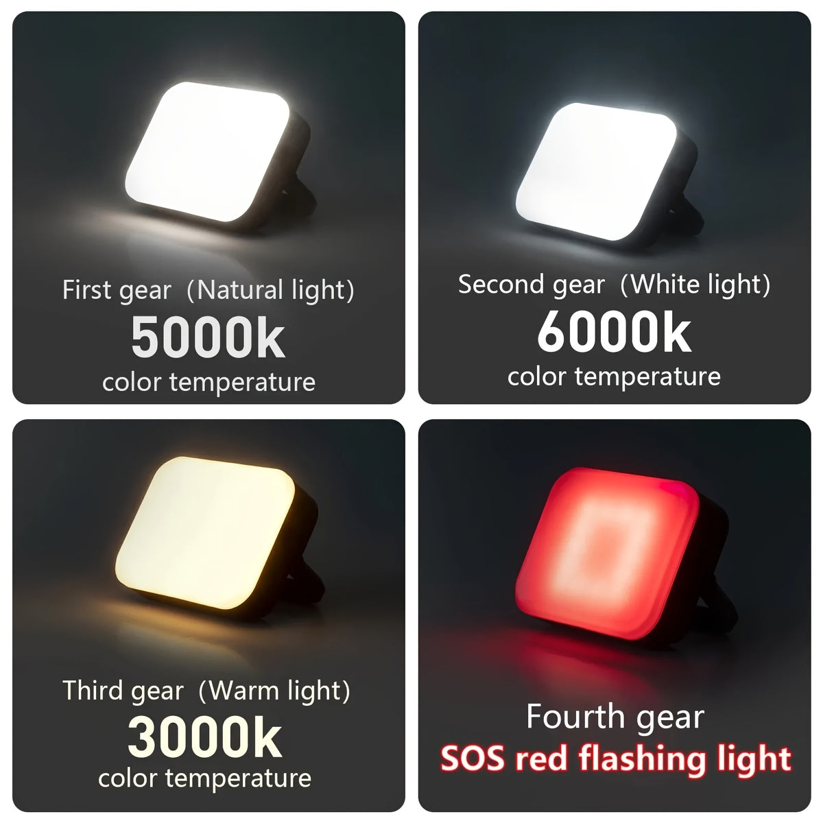 LED Camping Light, Portable Magnetic Tent Light, 4000mAh Rechargeable, Emergency Flashlight