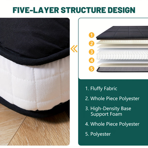 LILYPELLE Japanese Futon Mattress, Extra Thick Folding Sleeping Pad Futon