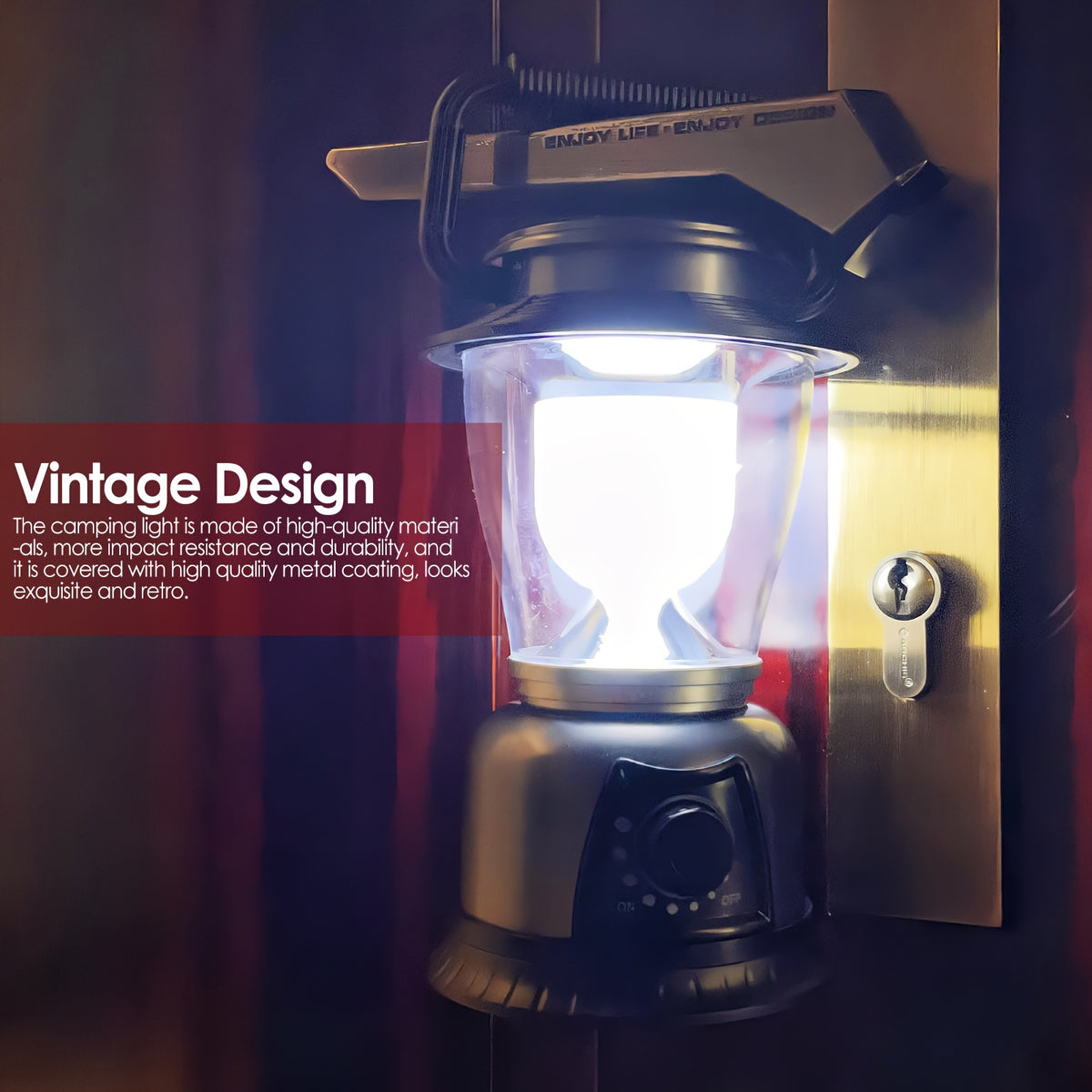 2-Pack BlazeBrite LED Camping Lanterns, Dimmable COB High Brightness