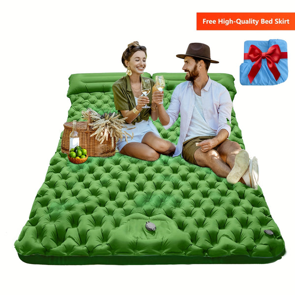 Double Sleeping Pad: Self Inflating Camping Pad Mattress for Backpacking & Outdoor Trips | 4\