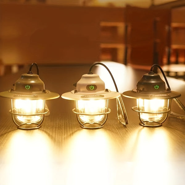 BaiHuiBri Vintage LED\u002FRechargeable Portable Outdoor Lantern\u002FRetro Metal