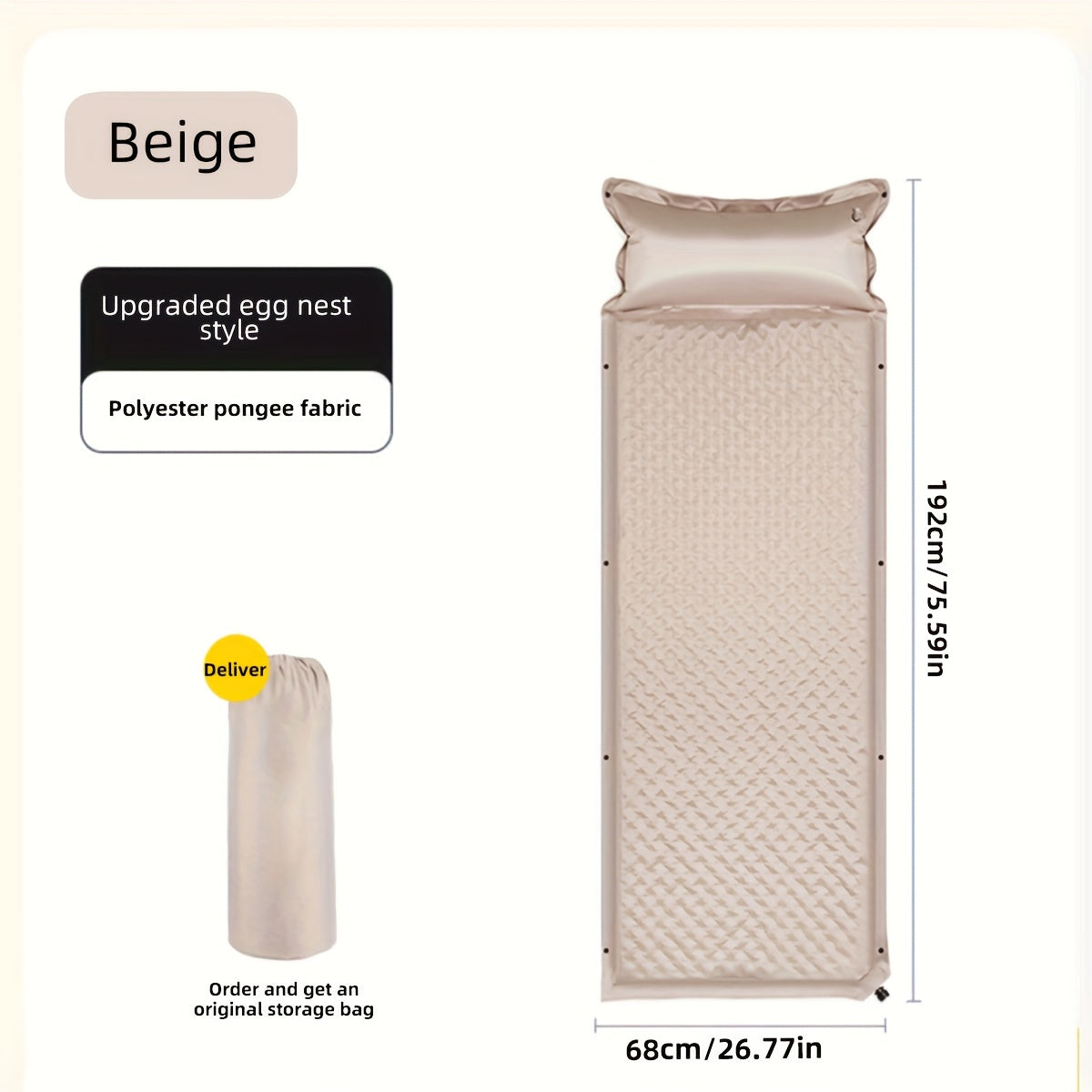 Automatic Inflatable Mattress Portable Thick Automatic Inflatable Mattress