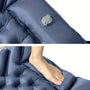 1-Person Self-Inflating Sleeping Pad with Manual Pump - Heavy-Duty Nylon Camping Mat
