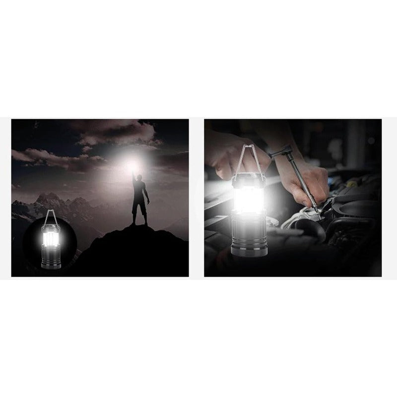 camping equipmentLightahead Set of 4 Portable Outdoor LED Camping Lantern Black Collapsible