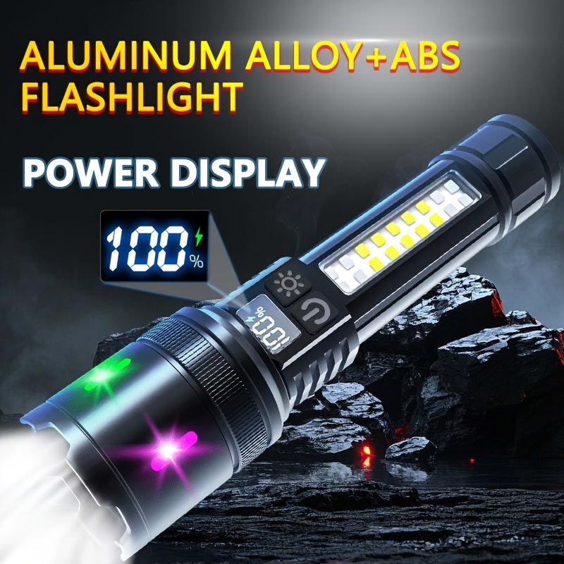 1pc\u002F2pcs Ultra-Bright Rechargeable Flashlight Gift Set, COB Flashlight