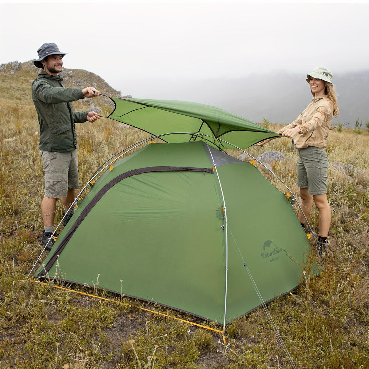 Naturehike Cloud Peak Hexagonal Four Seasons Tent, 20D Lightweight Silicone Waterproof Fabric