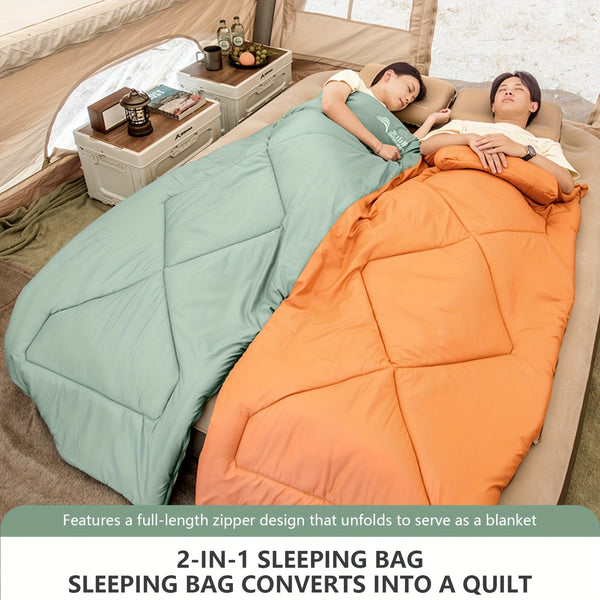 BISINNA Sleeping Bag | Compact, All-Season, Polyester, Zipper Closure, Synthetic Fiber Insulation