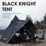 2-Person Black Knight Pyramid Camping Tent - Storm & Wind Resistant