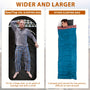 GEERTOP Flannel Sleeping Bag for Adults XXL, Large Wide Camping Sleeping Bag 4 Seaso