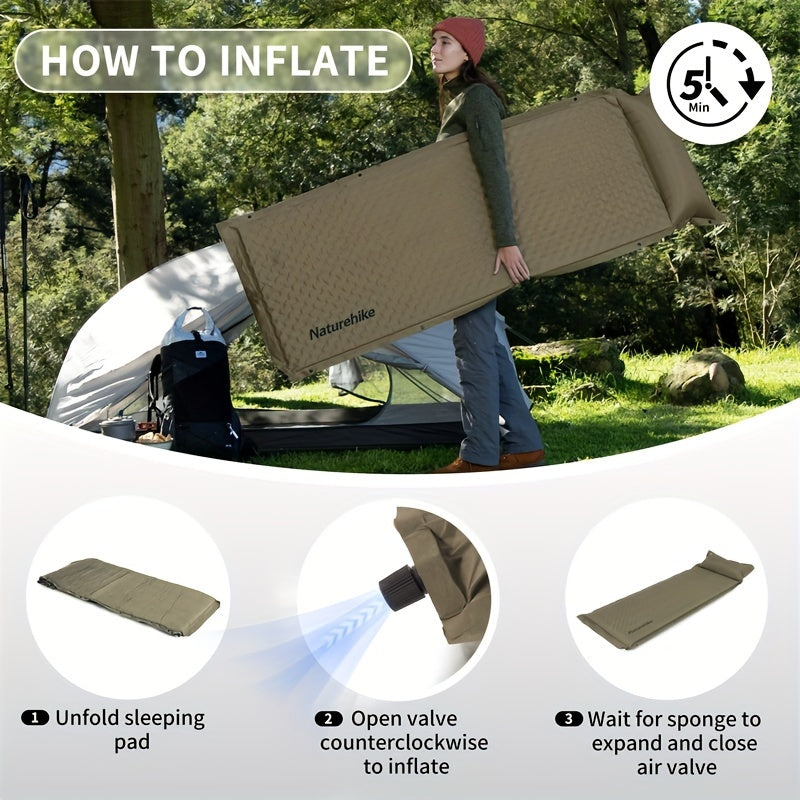 Naturehike Split-Free Inflatable Sleeping Pad - Ultra-Lightweight, Portable