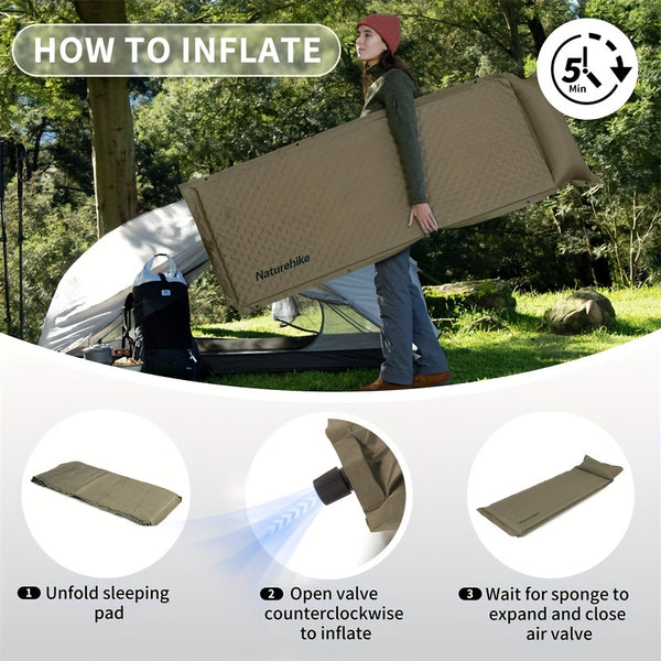 Naturehike Split-Free Inflatable Sleeping Pad - Ultra-Lightweight, Portable