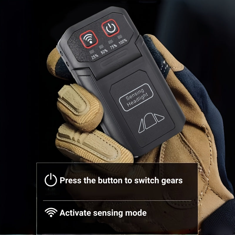 Outdoor night fishing hat clip light Type-C charging wave sensing 5-mode multi angle adjustable lighting small flashlight