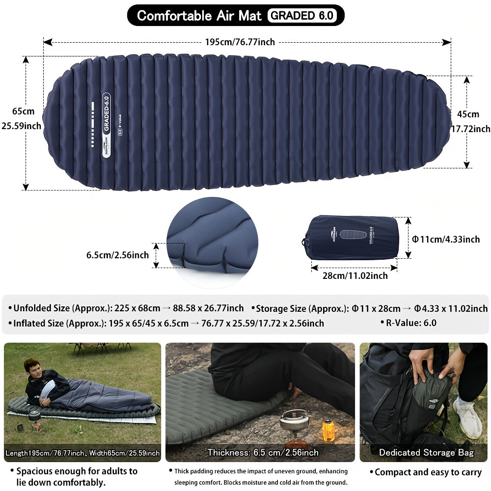 High R-Value Camping Air Mat R 6.0 Soomloom High R-Value Camping Air Mat