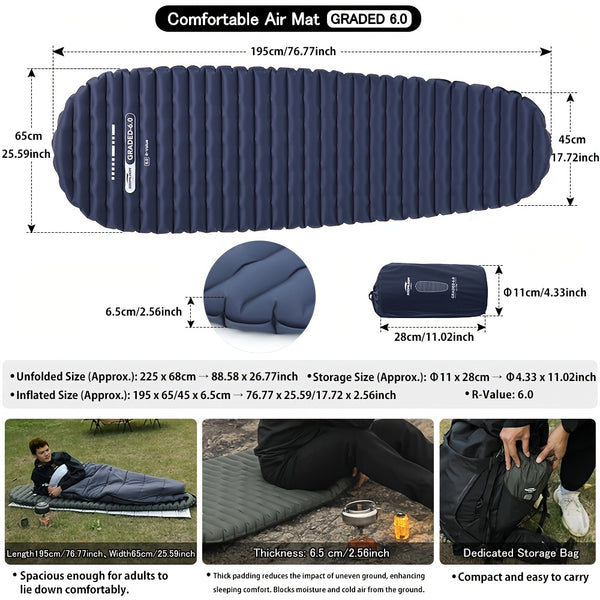 High R-Value Camping Air Mat R 6.0 Soomloom High R-Value Camping Air Mat