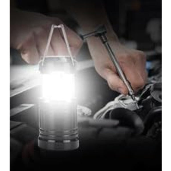 camping equipmentLightahead Set of 4 Portable Outdoor LED Camping Lantern Black Collapsible