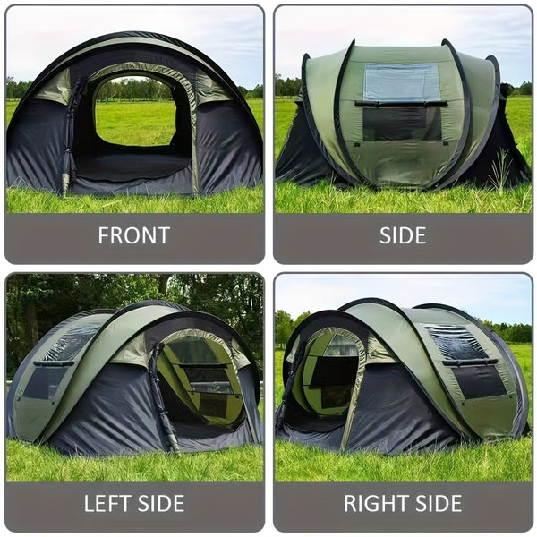 Quick-Open No-Assembly Automatic Tent, Portable Foldable Camping Tent for All Seasons
