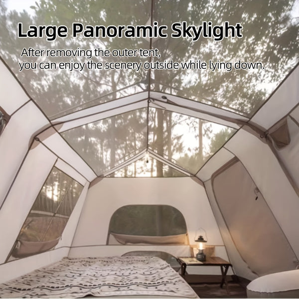 TOMOUNT Village 13 Instant Camping Tents Featuring Two Rooms And a Spacious Roof for Outdoor Activities