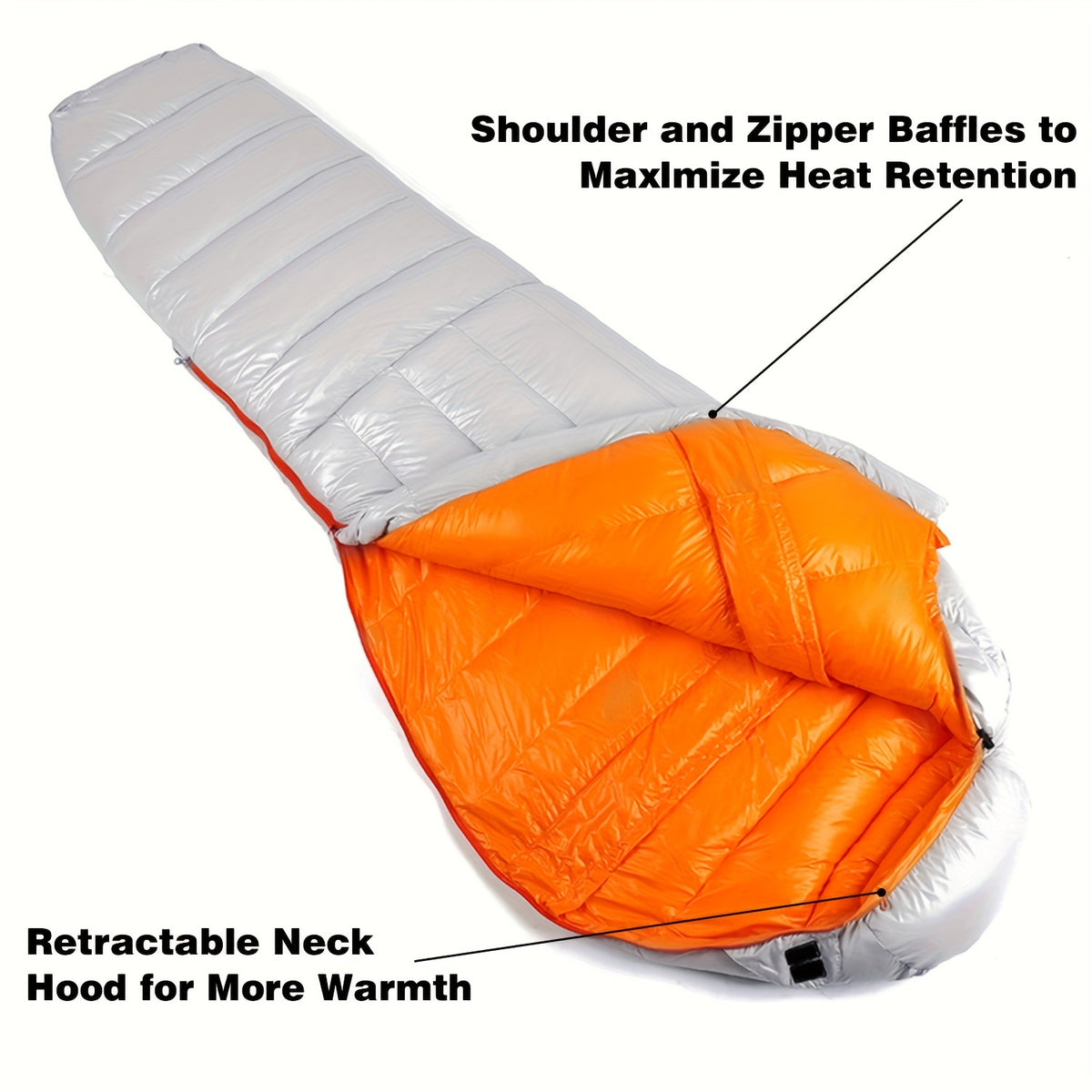 1-Person for all-Season Cold-Resistant Mummy Sleeping Bag with