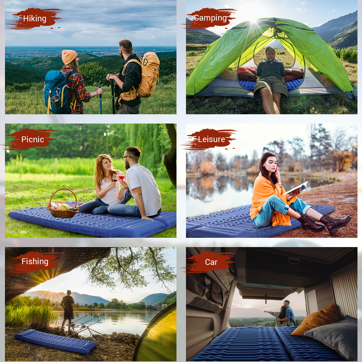 1pc Double Sleeping Pad for Camping, 4.7\