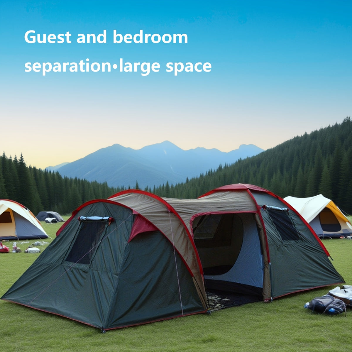 8-Person Extra Large Tent 8-Person Extra Large Family Camping Tent | Two Bedrooms & Living Room
