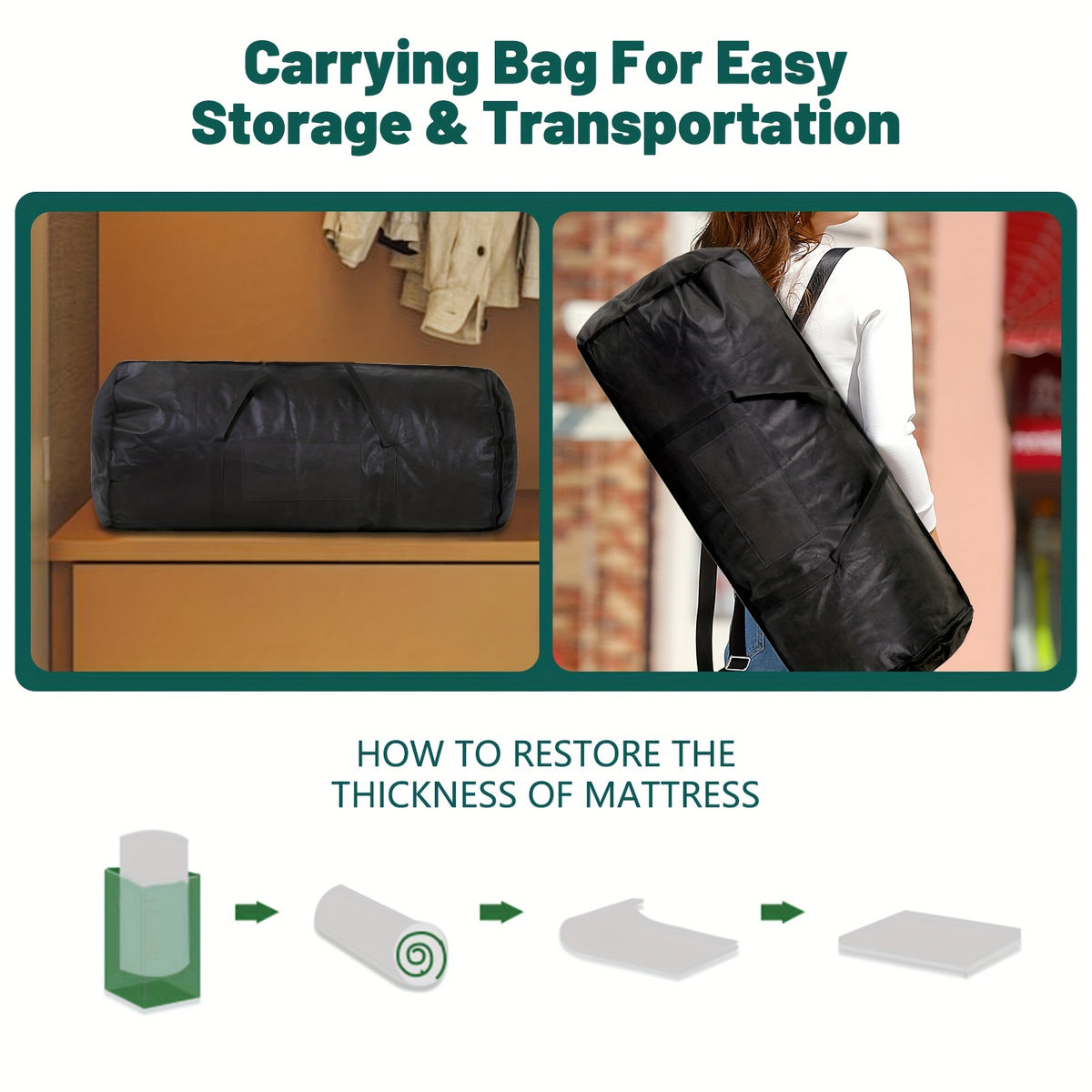 LILYPELLE Portable Japanese Floor Mattress Futon Mattress, 4\