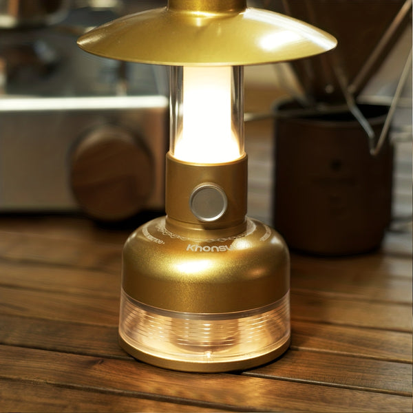 6000mAh Portable Camping Lantern with USB Rechargeable Battery, 5-Mode Adjustable Brightness