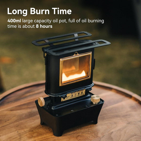 Camping, Fuel Lamp Outdoor Lighting Portable Stove Cooking Warming, Black