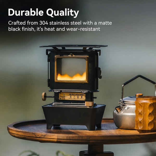 Camping, Fuel Lamp Outdoor Lighting Portable Stove Cooking Warming, Black