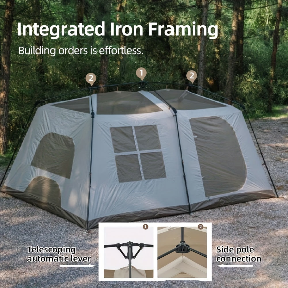 TOMOUNT Village 13 Instant Camping Tents Featuring Two Rooms And a Spacious Roof for Outdoor Activities