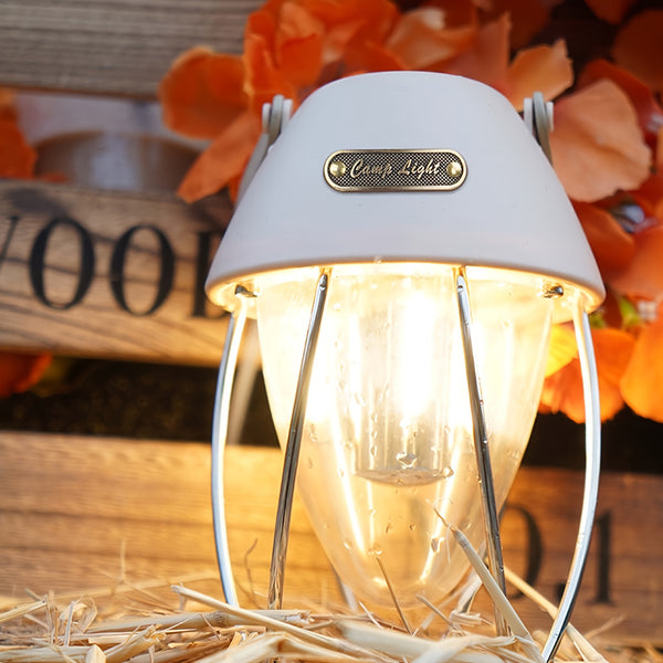 1pc LED Retro Camping Lights, Portable Multi-functional Rechargeable Tent Lights