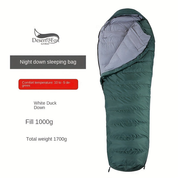 DESERT FOX for men & women 1-Person & Duck Down Sleeping Bag - Cold-Resistant Winter Camping