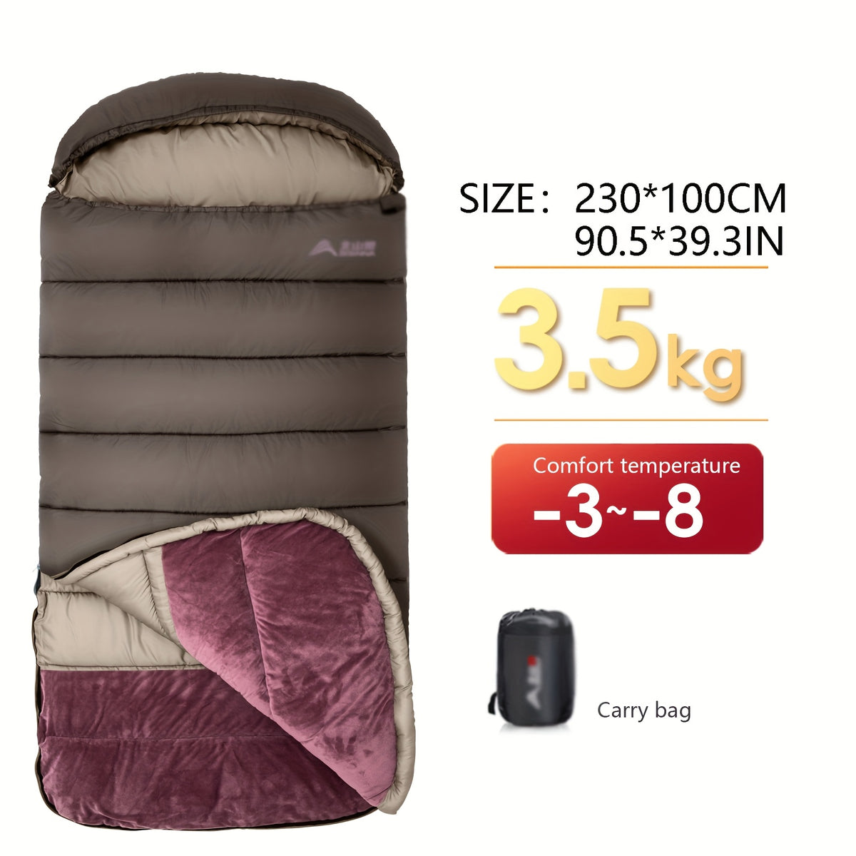 BISINNA Portable Camping Sleeping Bag for Adults - 4-Season Lightweight Backpacking