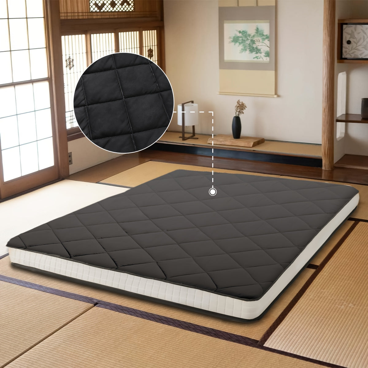 LILYPELLE Portable Japanese Floor Mattress Futon Mattress, 4\