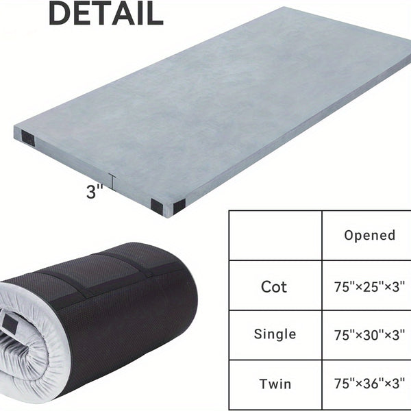Portable Rollaway Mattress, High Quality with Memory Foam-like Support