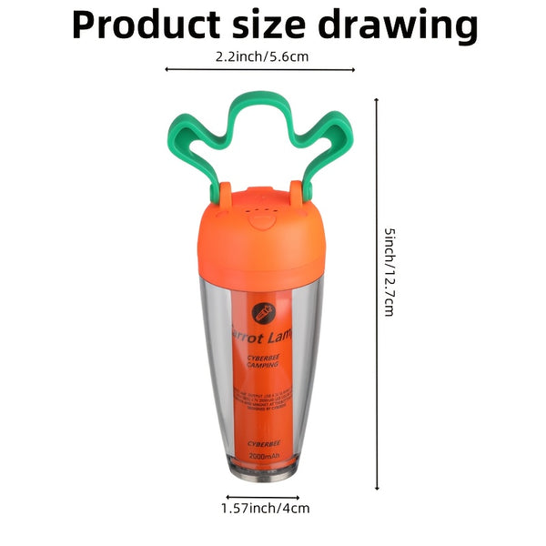 Outdoor Exquisite Multifunctional Carrot Atmosphere Camping Light, Type-C Charging