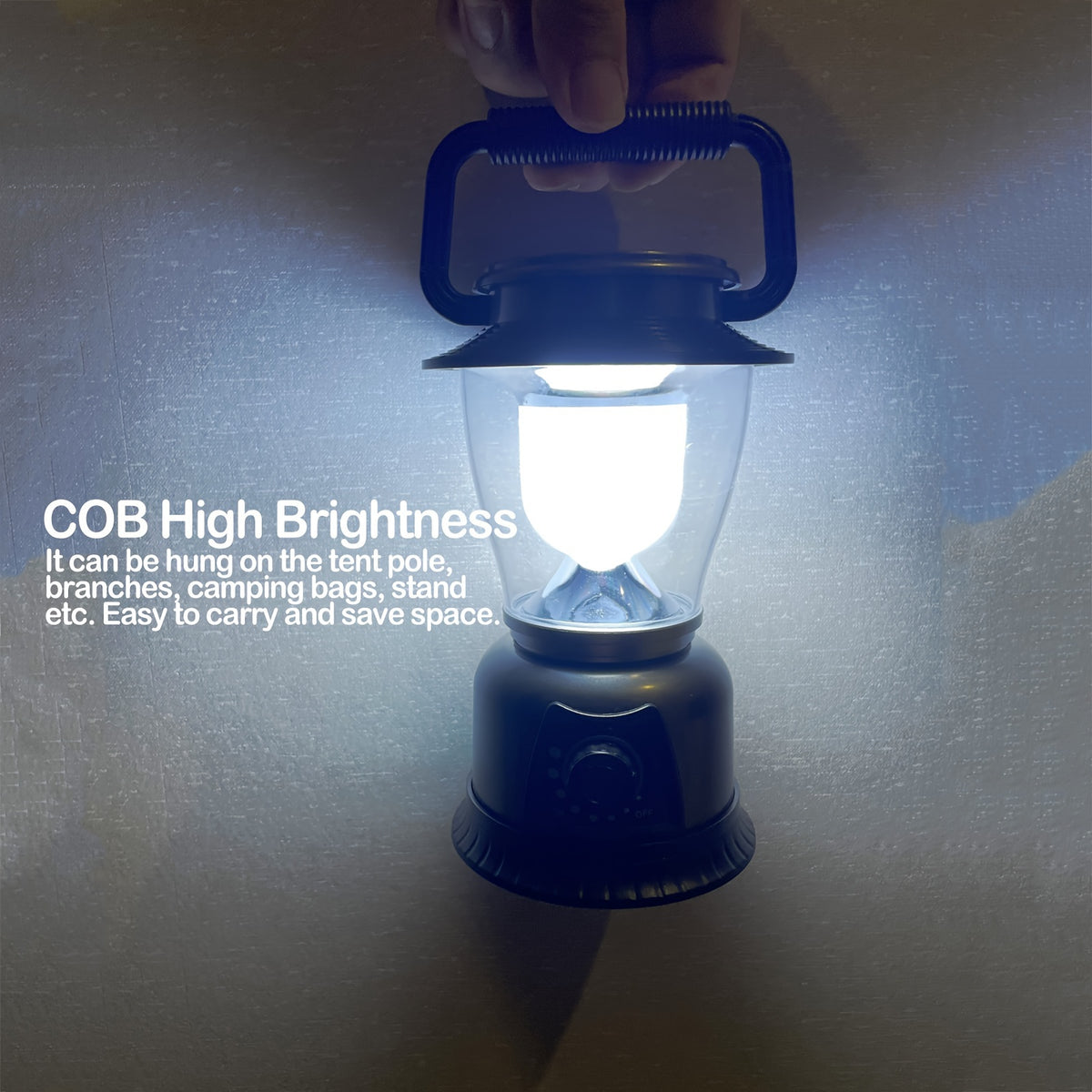 2-Pack BlazeBrite LED Camping Lanterns, Dimmable COB High Brightness