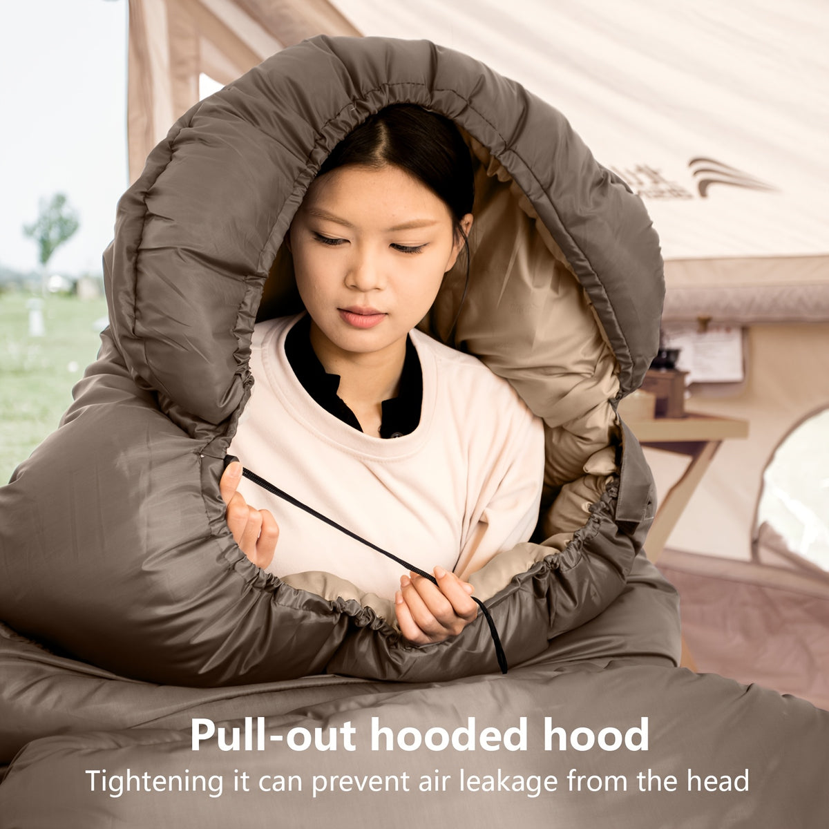 BISINNA Portable Camping Sleeping Bag for Adults - 4-Season Lightweight Backpacking