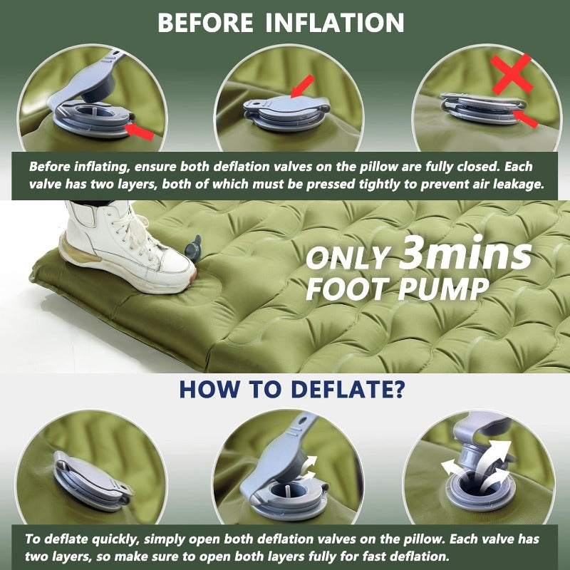 Double Sleeping Pad for Camping 6 UltraThick Camping Mattr