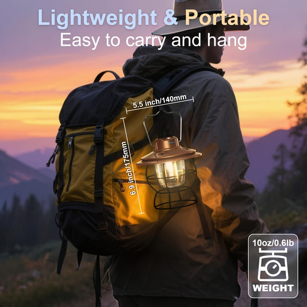 LED Lantern Rechargeable Dimmable Portable Vintage Lantern