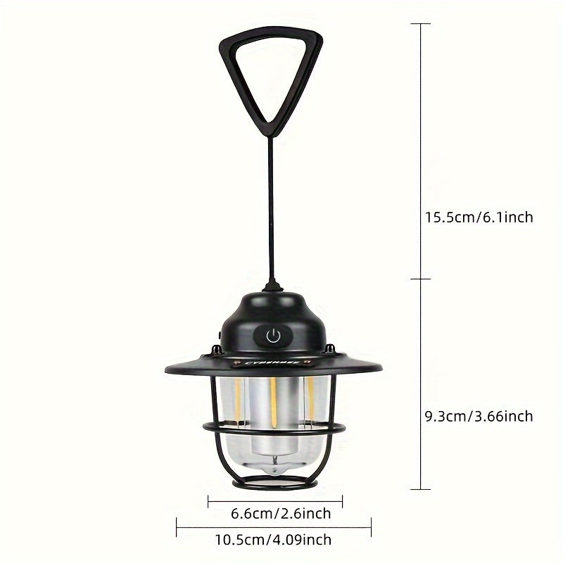 BaiHuiBri Vintage LED\u002FRechargeable Portable Outdoor Lantern\u002FRetro Metal