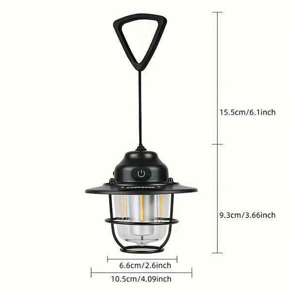 BaiHuiBri Vintage LED\u002FRechargeable Portable Outdoor Lantern\u002FRetro Metal