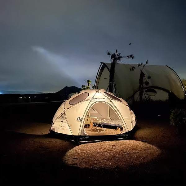 4-Person Portable Folding Camping Tent - All-Season Dome Shelter with Zipper Closure