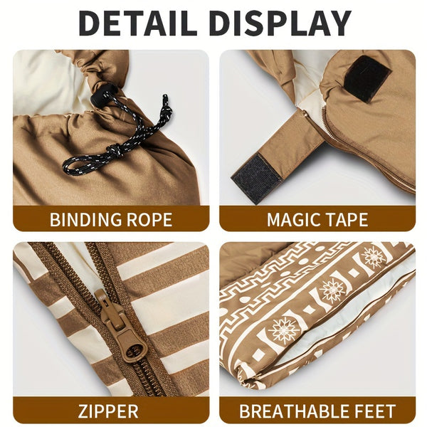 Snow soft sleeping bag adult winter outdoor thick anti cold can be spliced sleeping bag